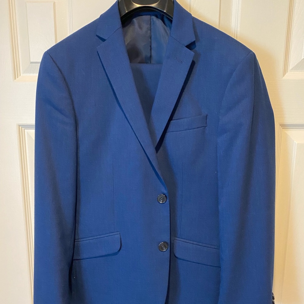 Kenneth Cole blue suit 2 piece